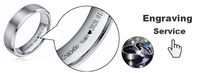 Black Customizable Wedding Band