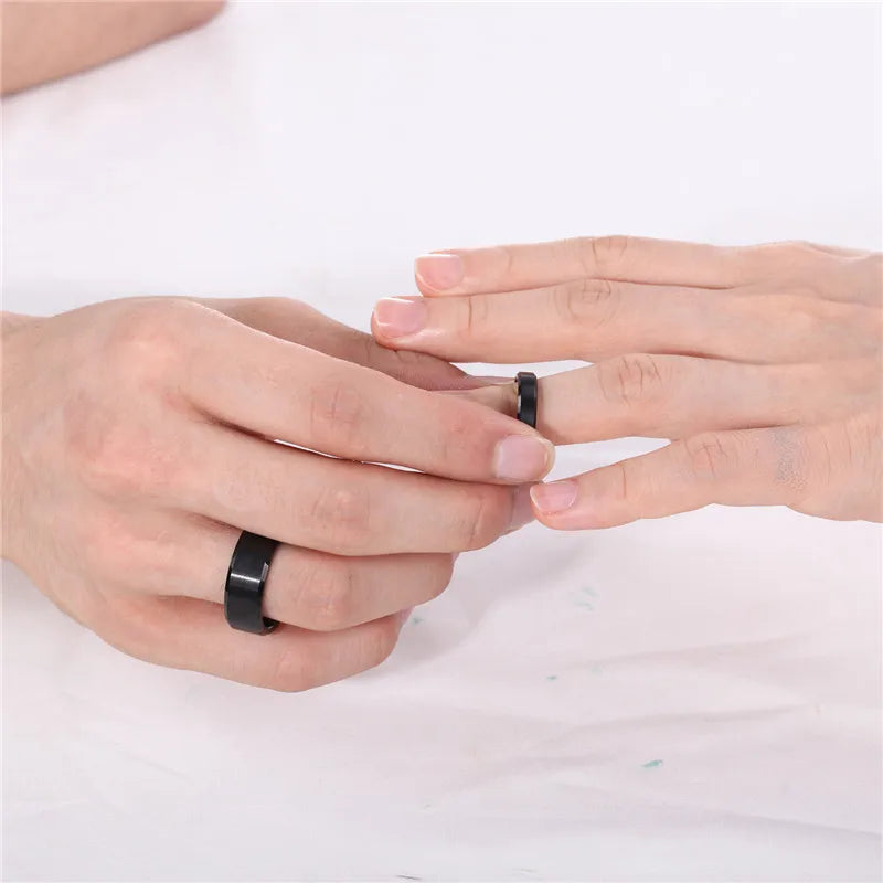 Black Customizable Wedding Band