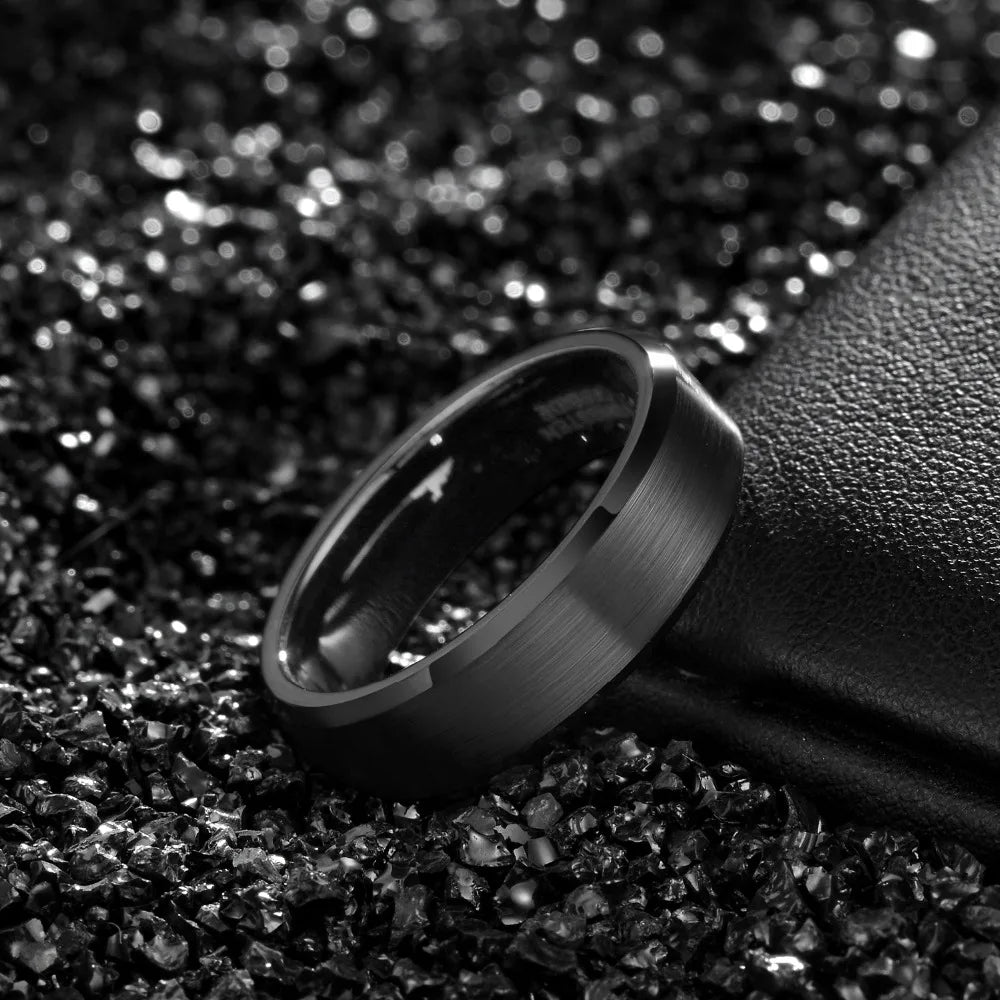 Black Customizable Wedding Band