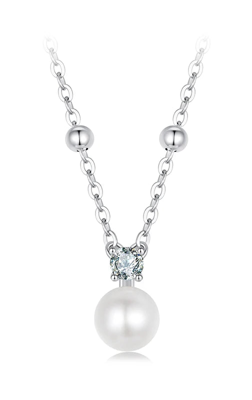 Moissanite & Pearl Necklace