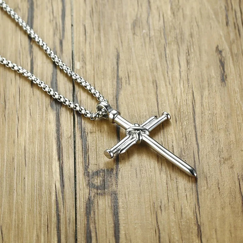 Nail Cross Necklace