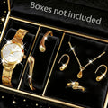 Gold Quartz Jewelry Set