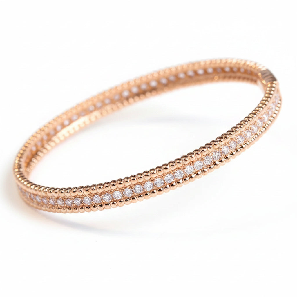 Real Moissanite Diamond Bangle Bracelet