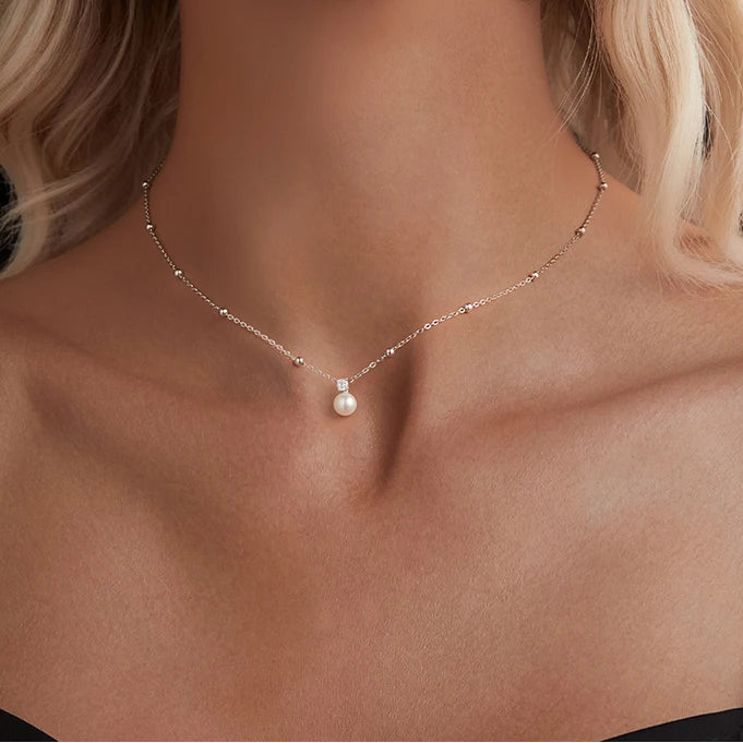 Moissanite & Pearl Necklace