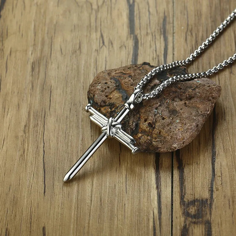 Nail Cross Necklace