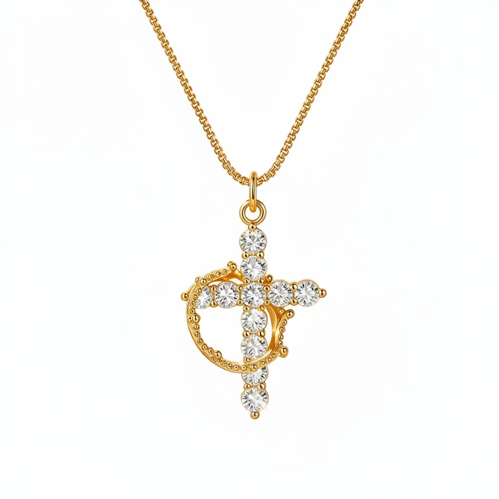 Sparkling Cross Pendant Necklace