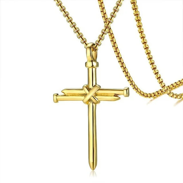 Nail Cross Necklace