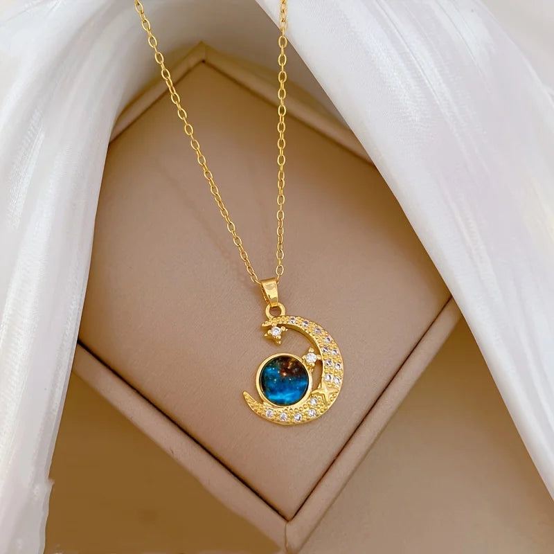 Sun & Moon Pendant Necklace