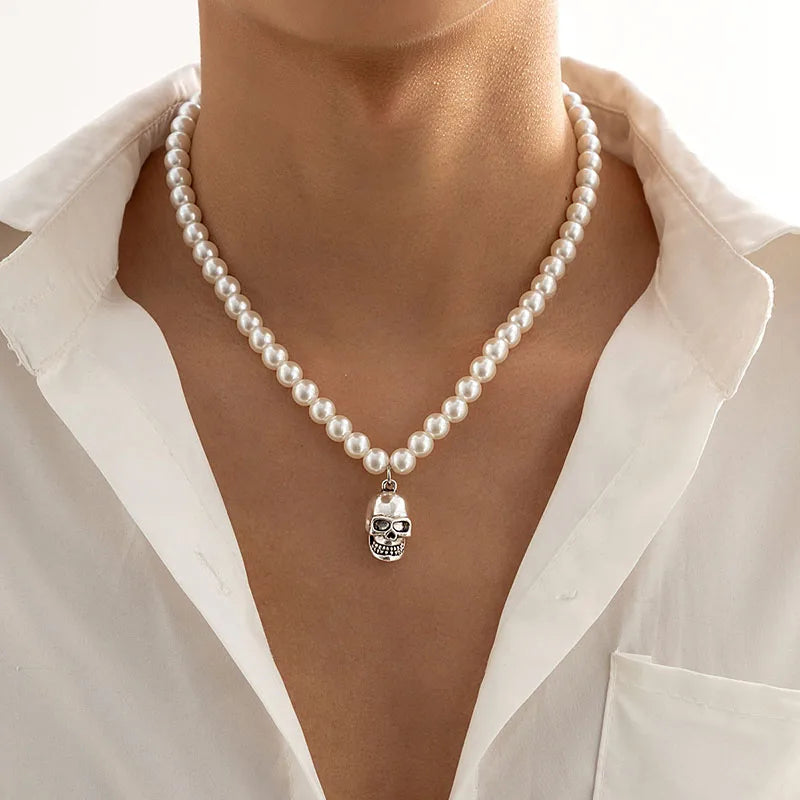 Mens Pearl Necklace