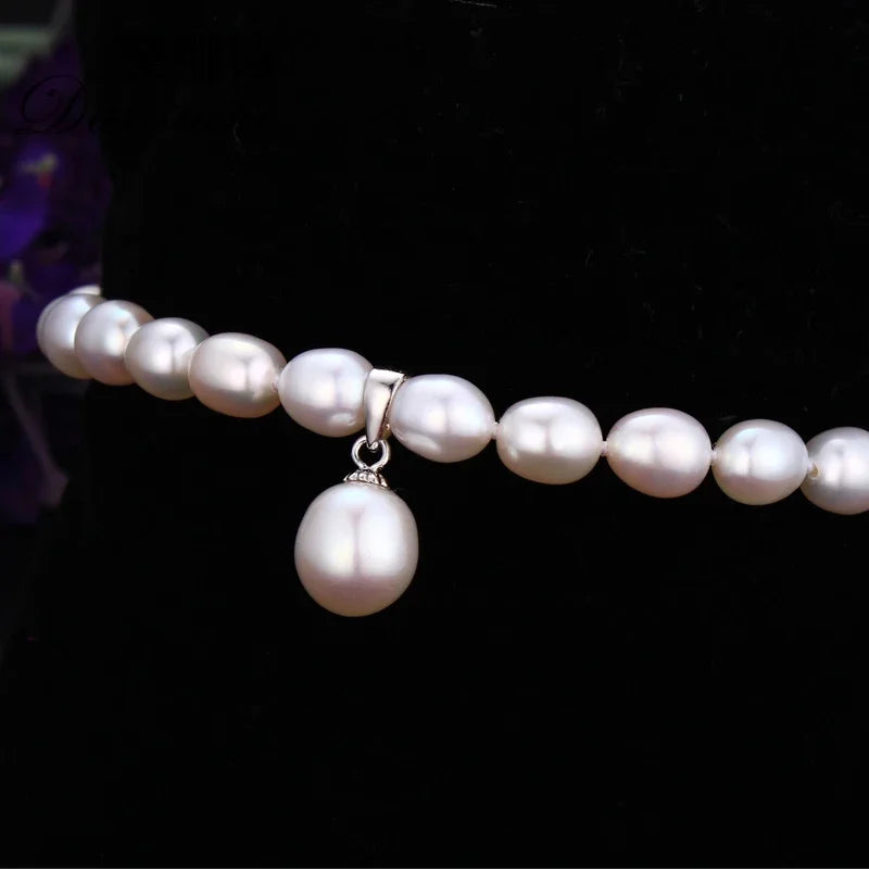 Pearl Earrings, Necklace and Bracelet Set