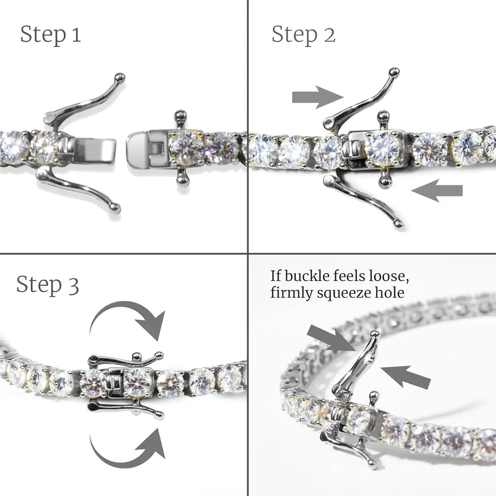 4mm Moissanite Tennis Bracelet