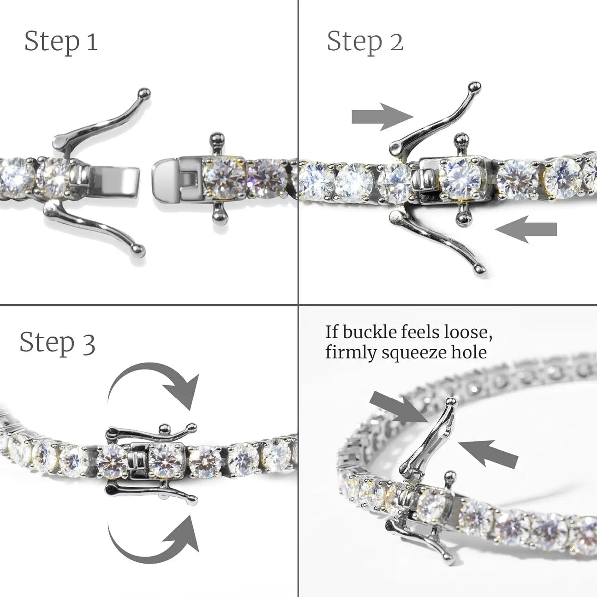 4mm Moissanite Tennis Bracelet
