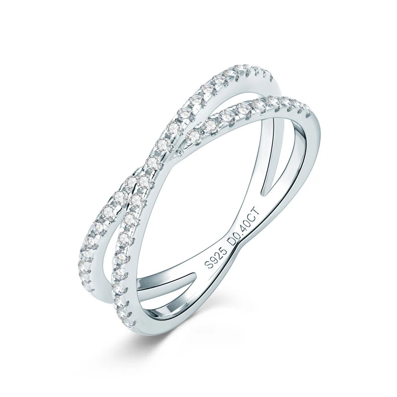 Moissanite Cross Ring