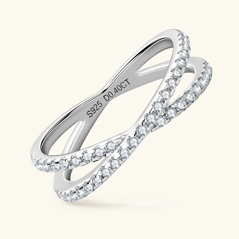 Moissanite Cross Ring