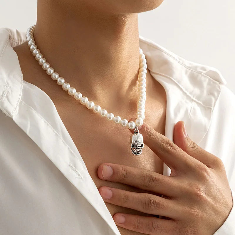 Mens Pearl Necklace