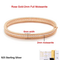 Real Moissanite Diamond Bangle Bracelet
