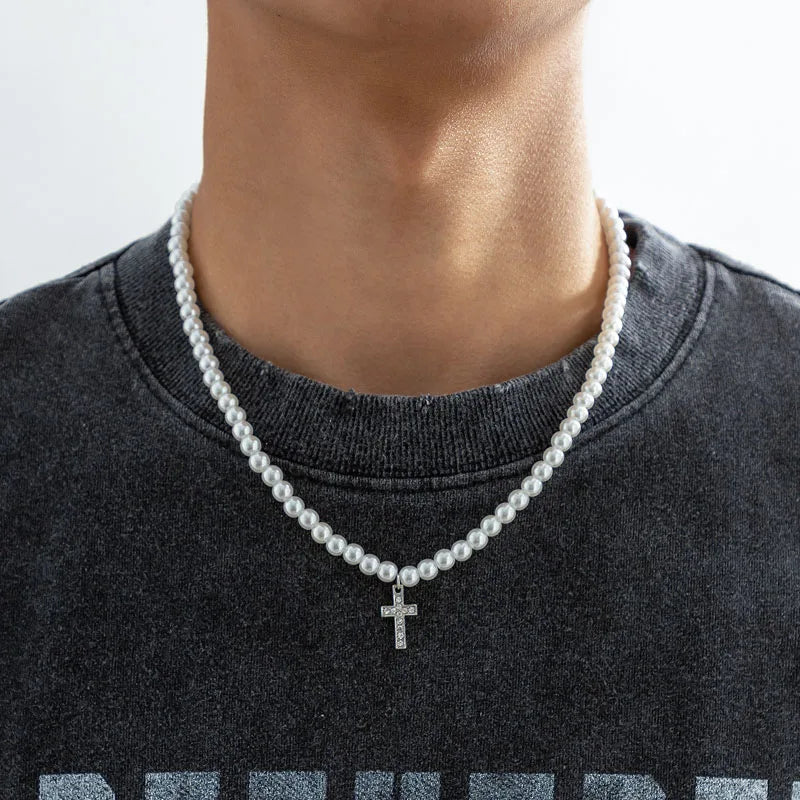 Mens Pearl Necklace