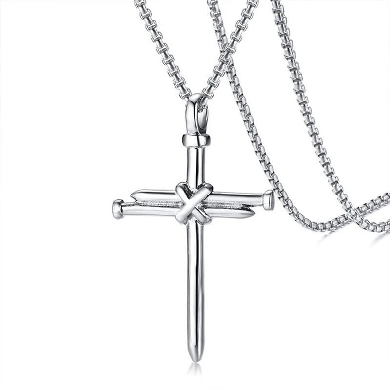 Nail Cross Necklace