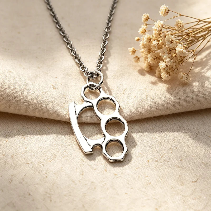 Brass Knuckles Necklace