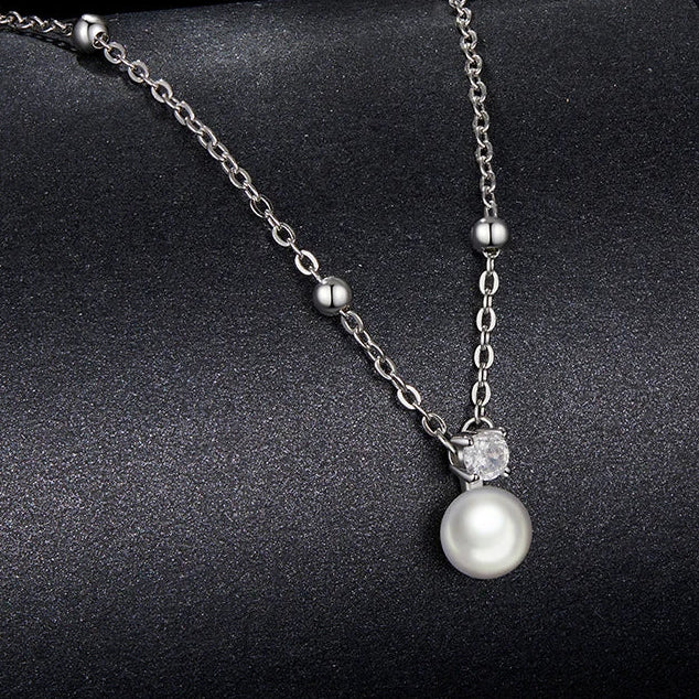 Moissanite & Pearl Necklace