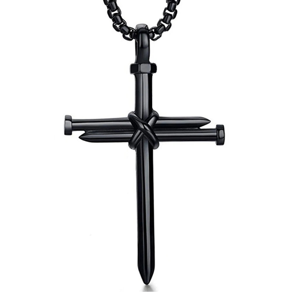 Nail Cross Necklace