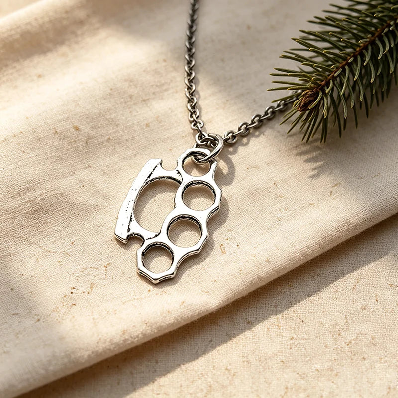 Brass Knuckles Necklace