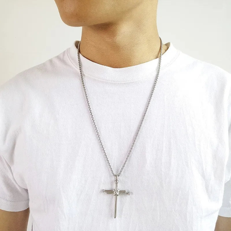 Nail Cross Necklace