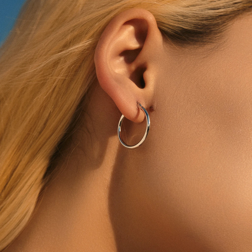 18K Hoop Earrings