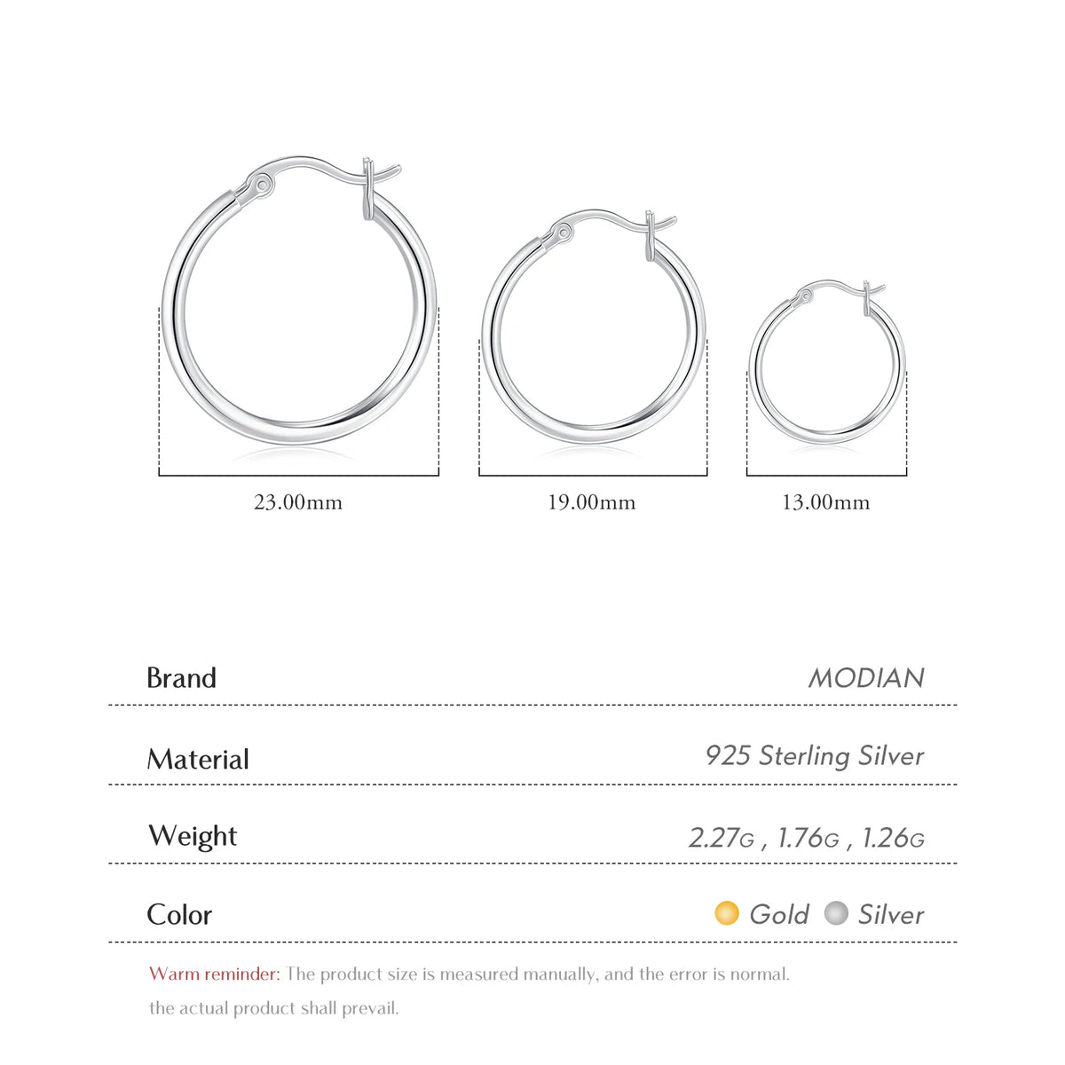18K Hoop Earrings