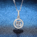 White Gold-Plated Zircon Necklace