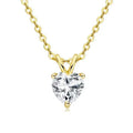 Moissanite Heart Solitaire Necklace