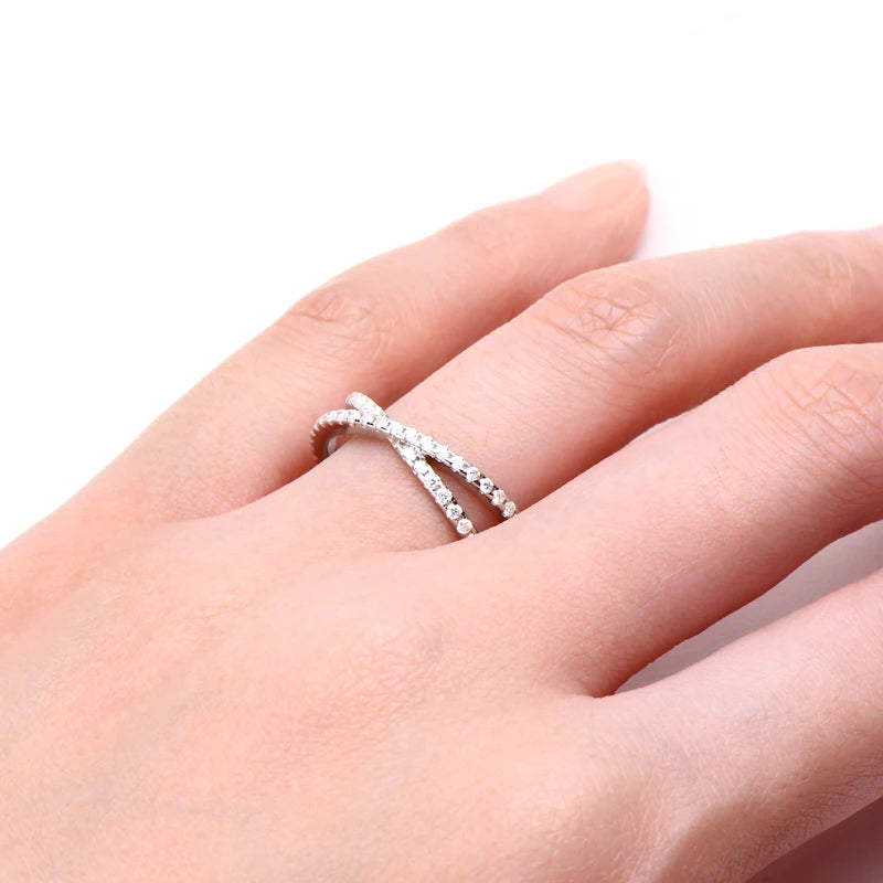 Moissanite Cross Ring