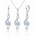Musical Note Necklace & Earring Set