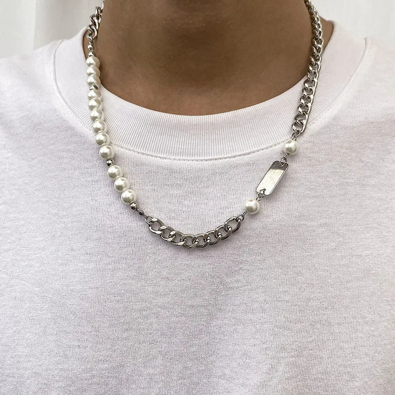 Mens Pearl Necklace